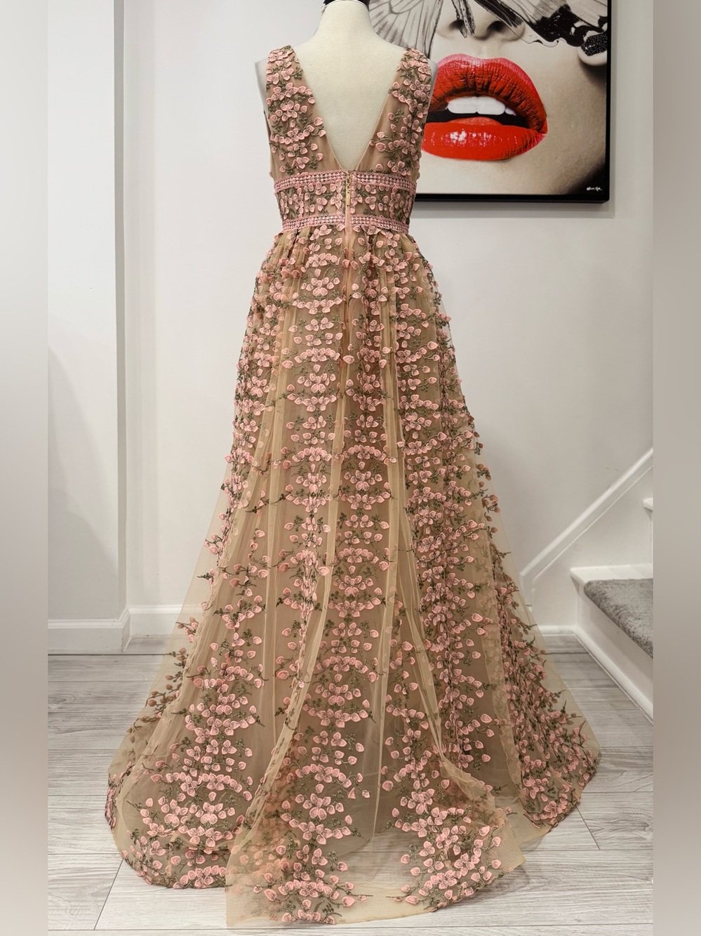 Bronx and Banco Megan Floral Embroidered A-Line Maxi Dress - Picture 8 of 15